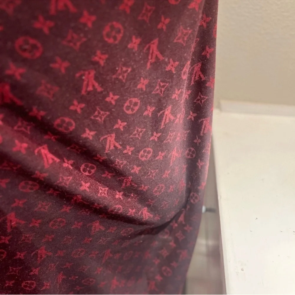Louis Vuitton Monogram Cashmere Wool Scarf – Burgundy / Red